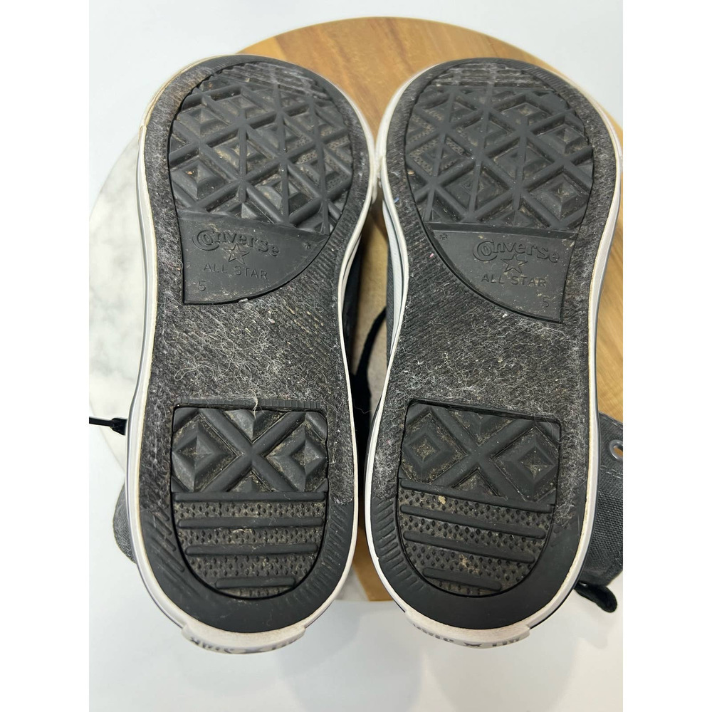 Converse Chuck Taylor All Star Gray Blue Fat Tongue High Top Sneaker 5Y/ 7 Women - Picture 7 of 7